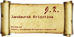 Jandaurek Krisztina névjegykártya